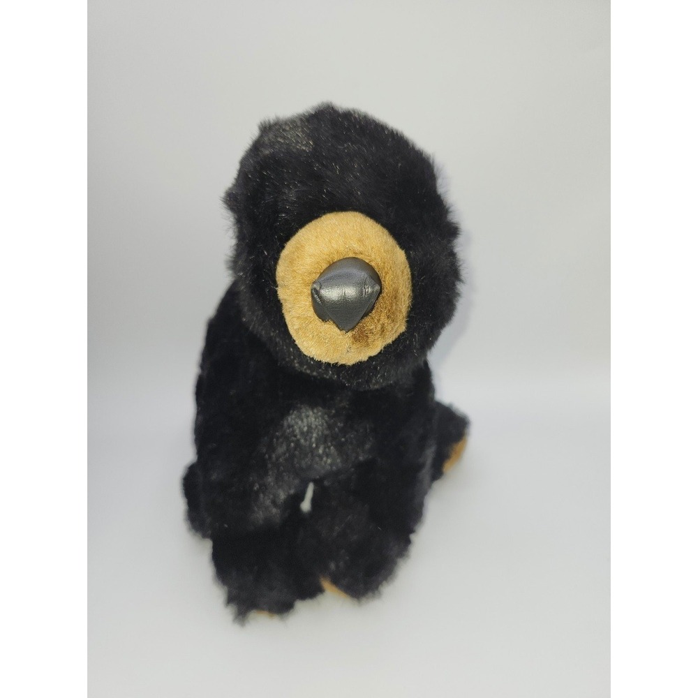 10" 1995 Fancy Zoo A&A PLUSH 9507 FUZZY BLACK Grizzly Bear 3